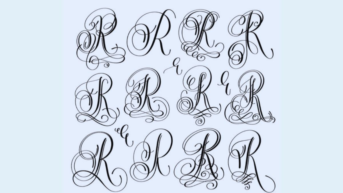 Mẫu chữ hoa sáng tạo dễ viết dạng in hoa