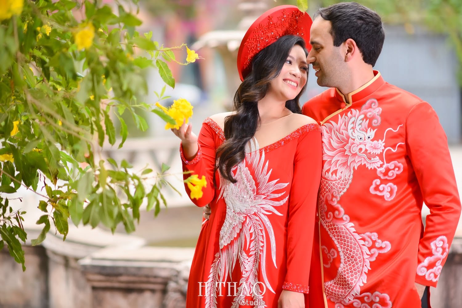 Anh dam cuoi Viet Nam 17 min - Bộ ảnh cưới áo dài truyền thống theo phong cách Việt đẹp - HThao Studio