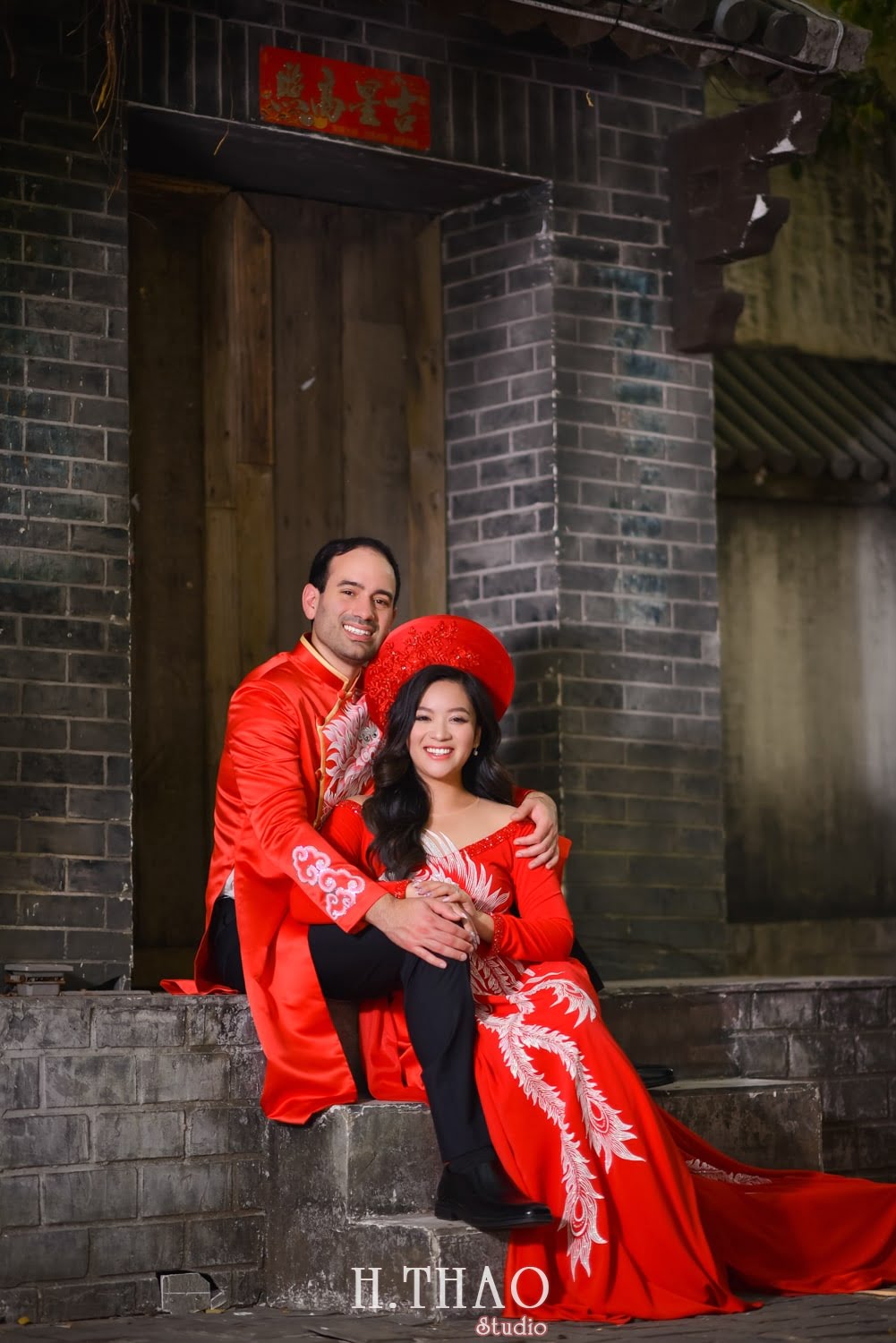 Anh couple 7 min - Bộ ảnh cưới áo dài truyền thống theo phong cách Việt đẹp - HThao Studio