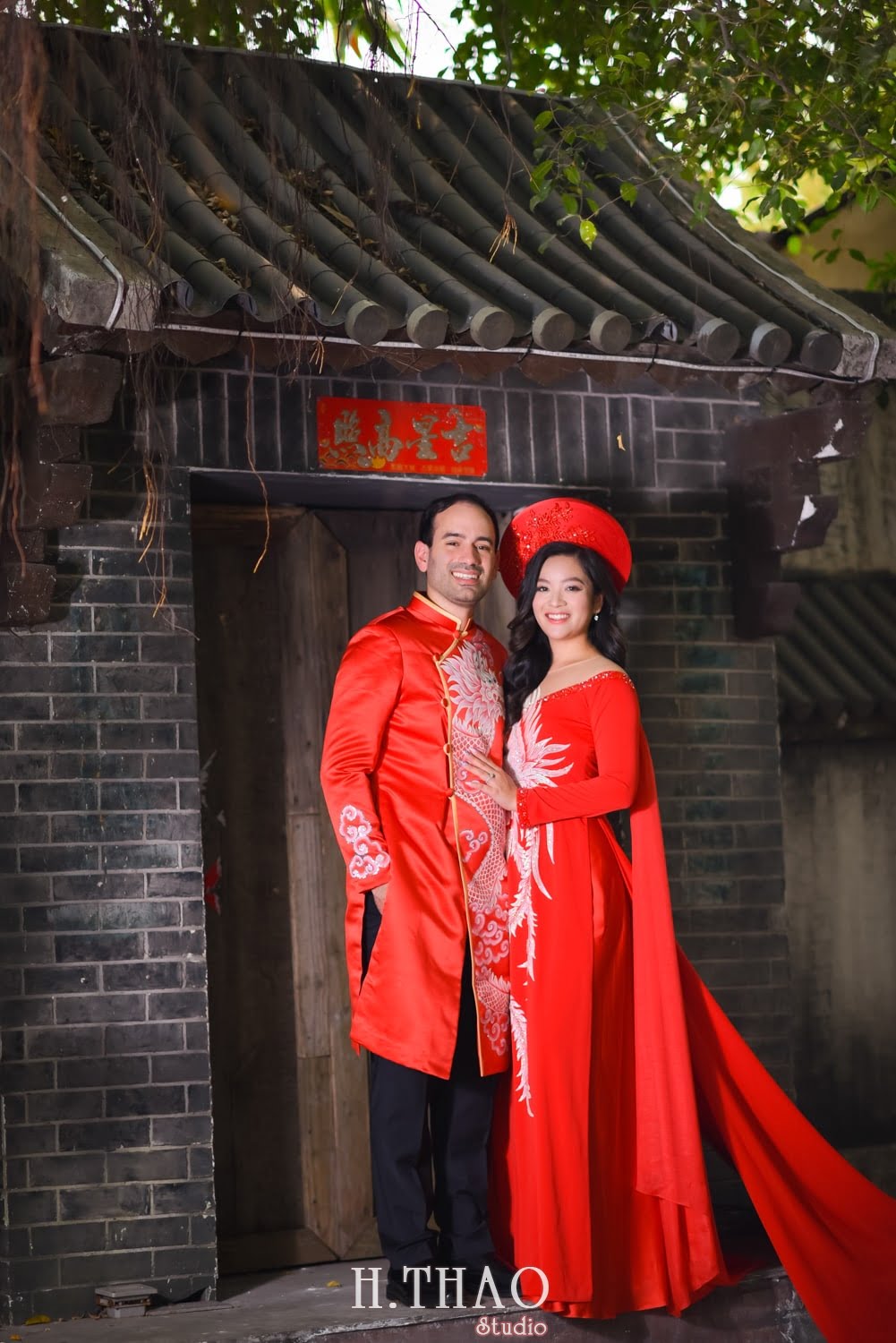 Anh couple 6 min - Bộ ảnh cưới áo dài truyền thống theo phong cách Việt đẹp - HThao Studio