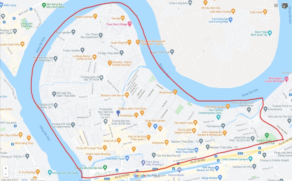 bản đồ khu thảo điền quận 2