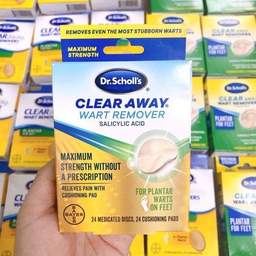 mieng dan loai bo mun coc dr scholls clear away wart remover maximum strength 24 mieng kc