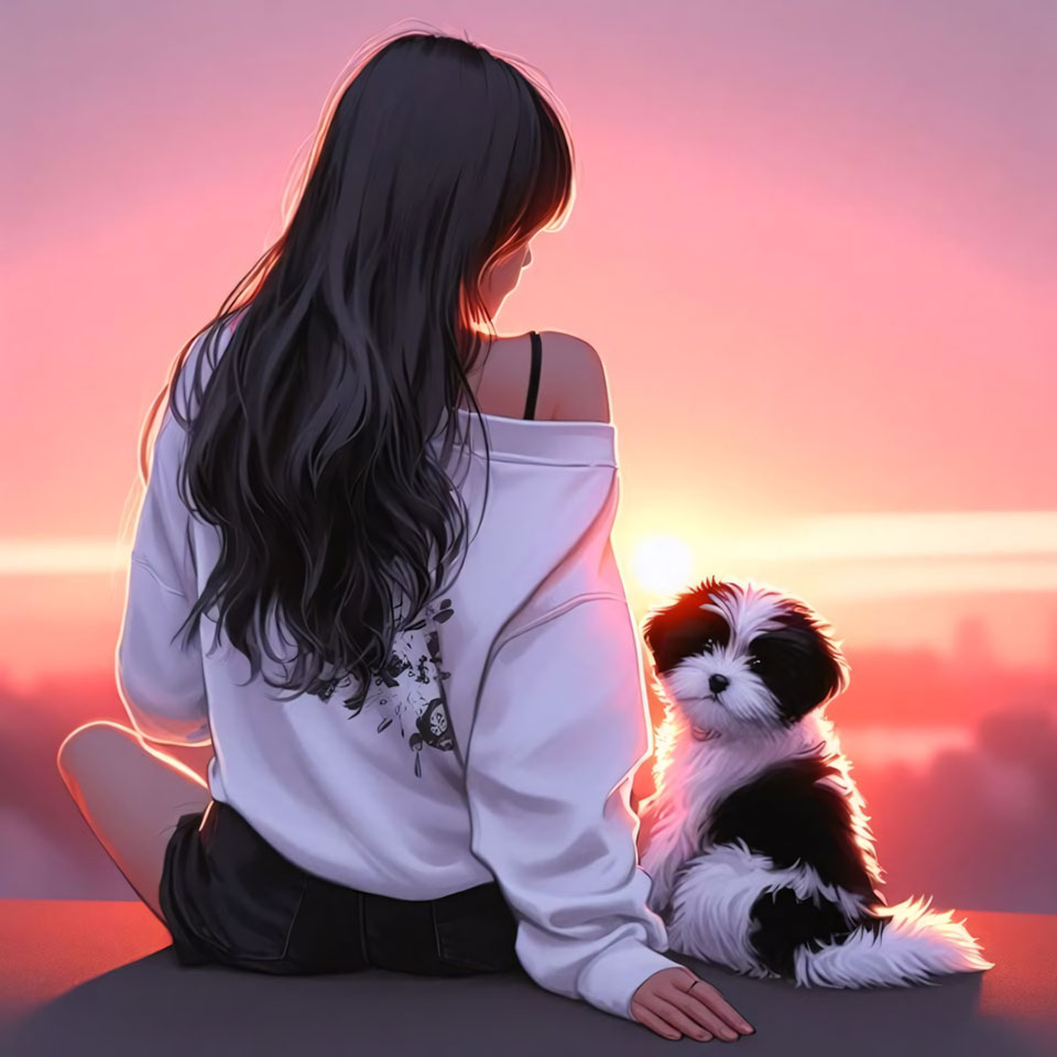 Avatar anh co gai buon quay lung anime 960px 960px avatar 4