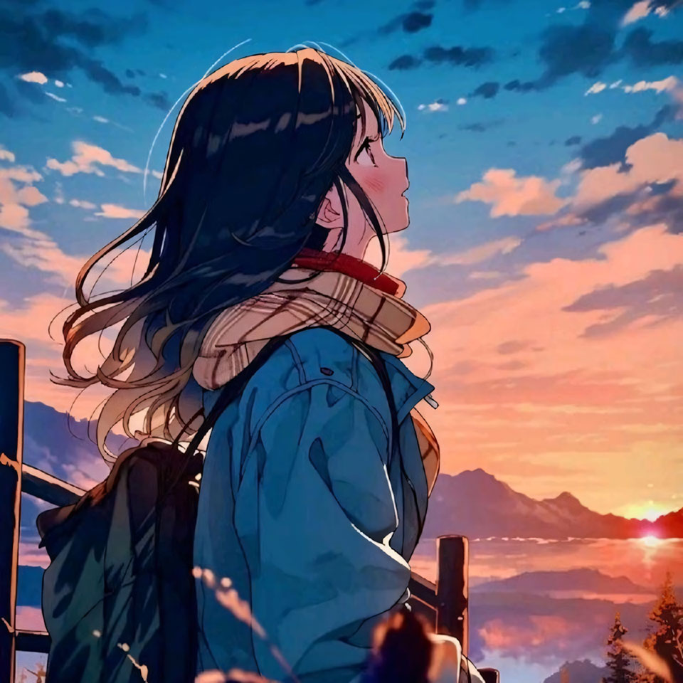 Avatar anh co gai buon quay lung anime 960px 960px avatar 12