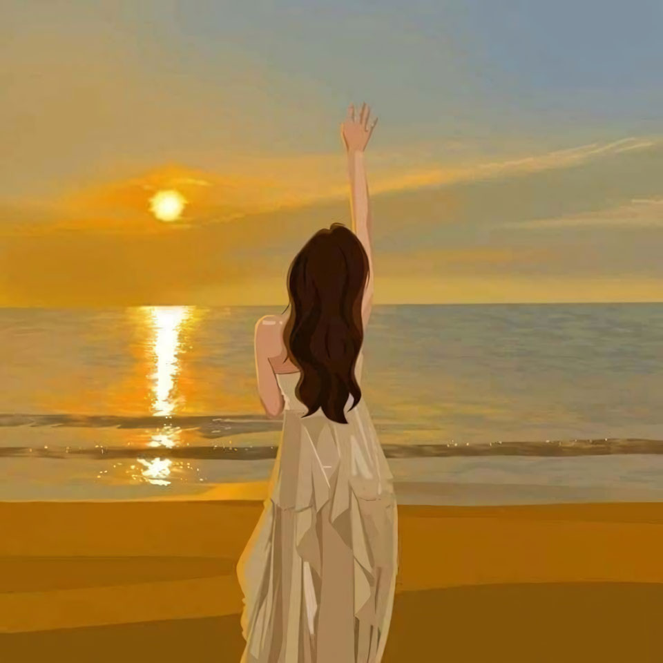 Avatar anh co gai buon quay lung anime 960px 960px avatar 13