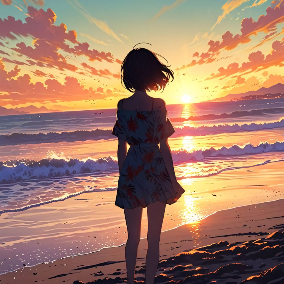 Avatar anh co gai buon quay lung anime 960px 960px avatar 20