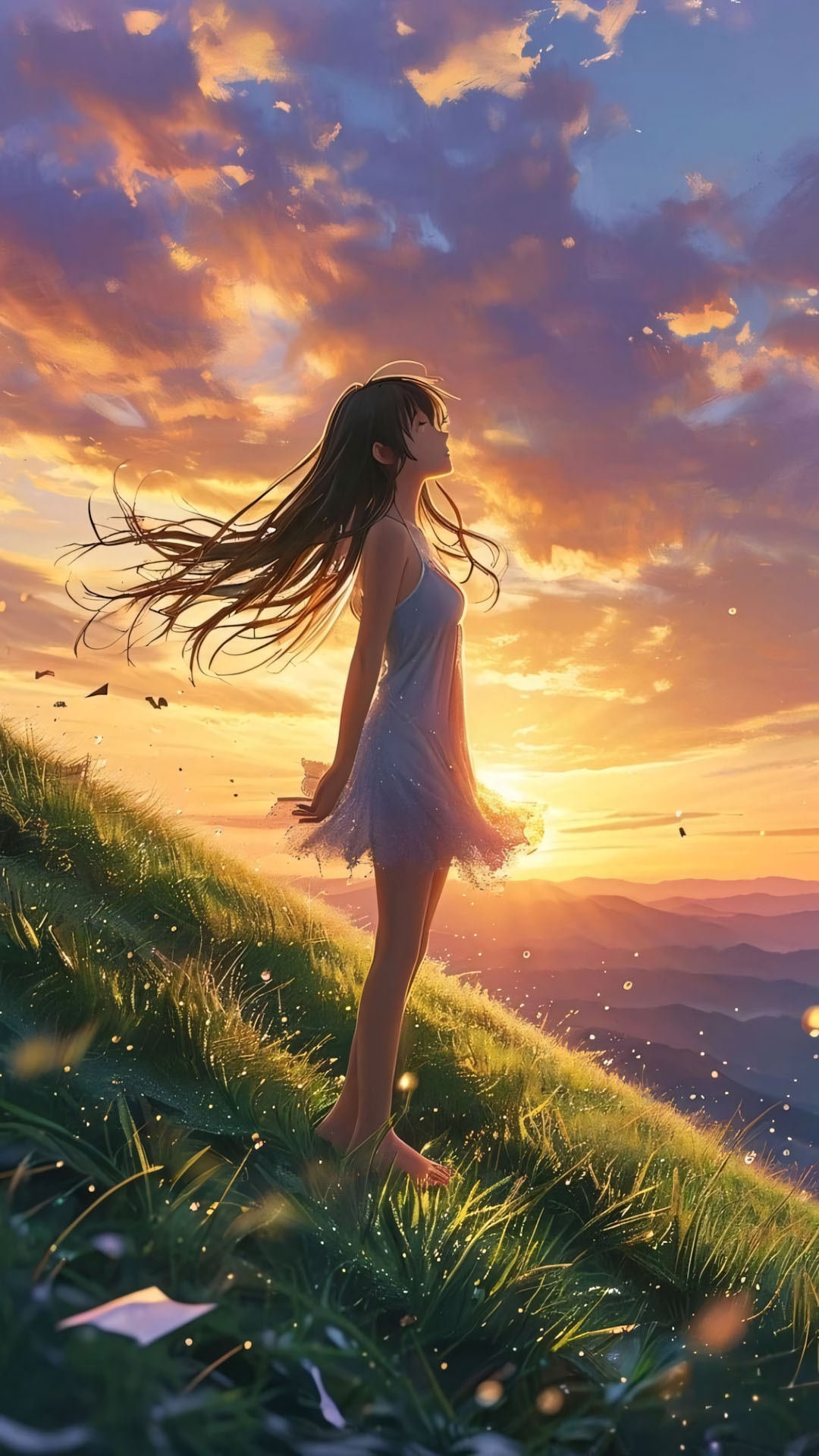 Hinh nen anh co gai buon quay lung anime 1920px 1080px full hd 10 1