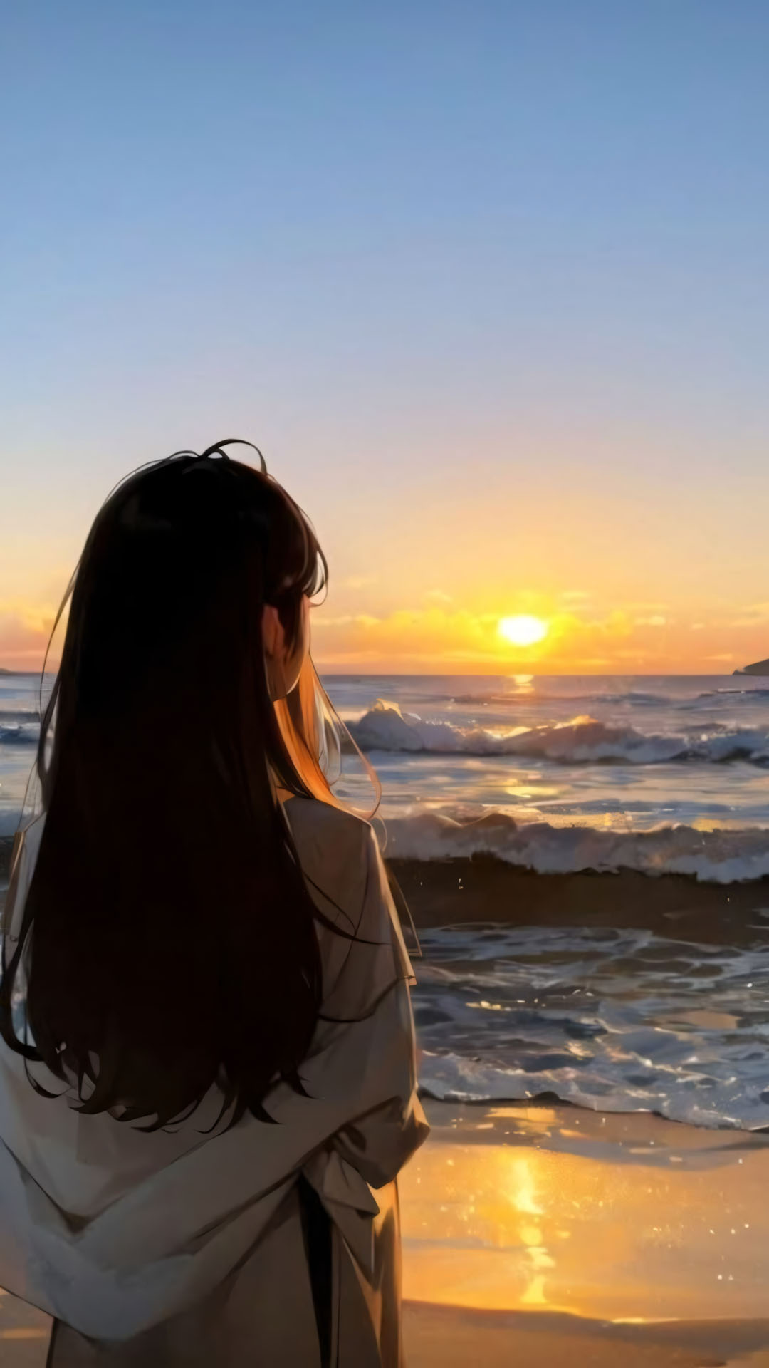 Hinh nen anh co gai buon quay lung anime 1920px 1080px full hd 19 1