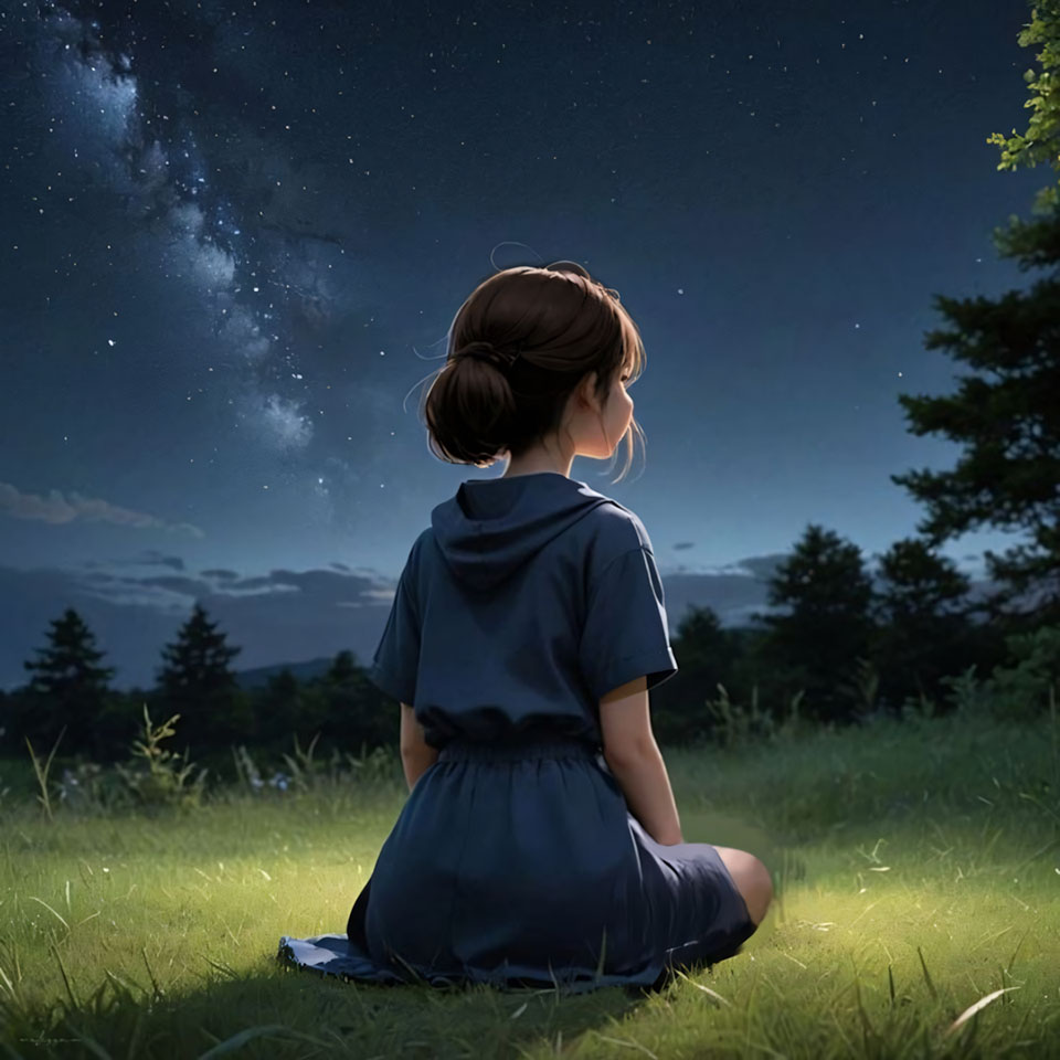 Avatar anh co gai buon quay lung anime 960px 960px avatar 45