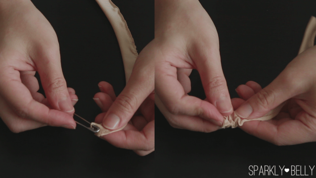 Armband nude strap with rhinestones diy