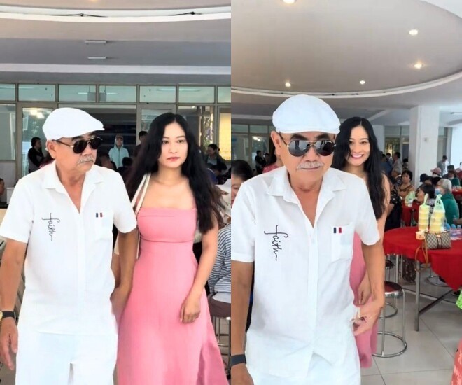 Đầm hai dây, đầm cúp ngực... giúp người đẹp tôn vẻ gợi cảm. NSND Việt Anh cho biết ban đầu khi nghe tin bạn gái 9X muốn nâng cấp vòng một, ông