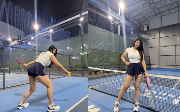 Người đẹp 80kg mặc áo bó sát, váy ngắn chơi pickleball đáp trả mạnh mẽ khi bị chỉ trích - 2