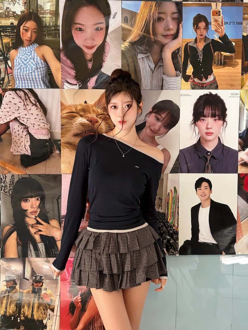 gái xinh hàn quốc váy ngắn phong cách