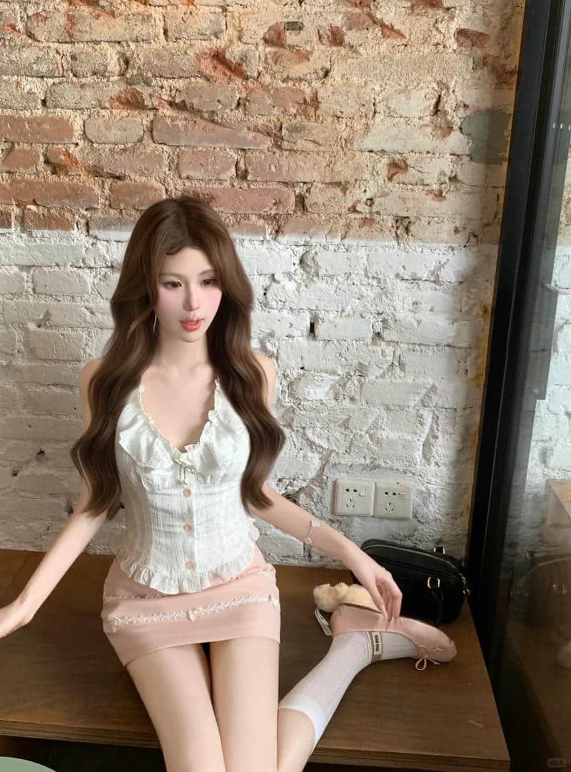 ảnh gái xinh hàn quốc mặc váy ngắn