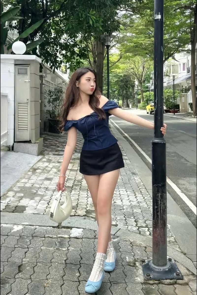 gái xinh hàn váy ngắn cực nổi trend