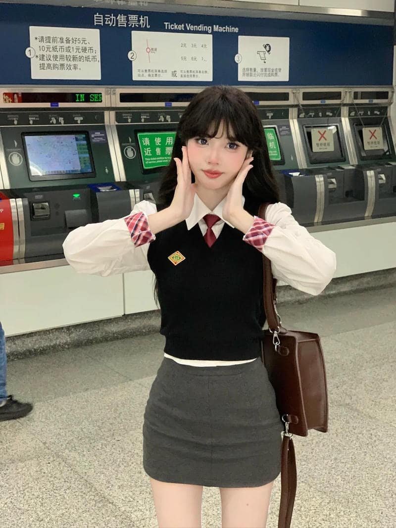 gái xinh hàn váy ngắn cực xinh