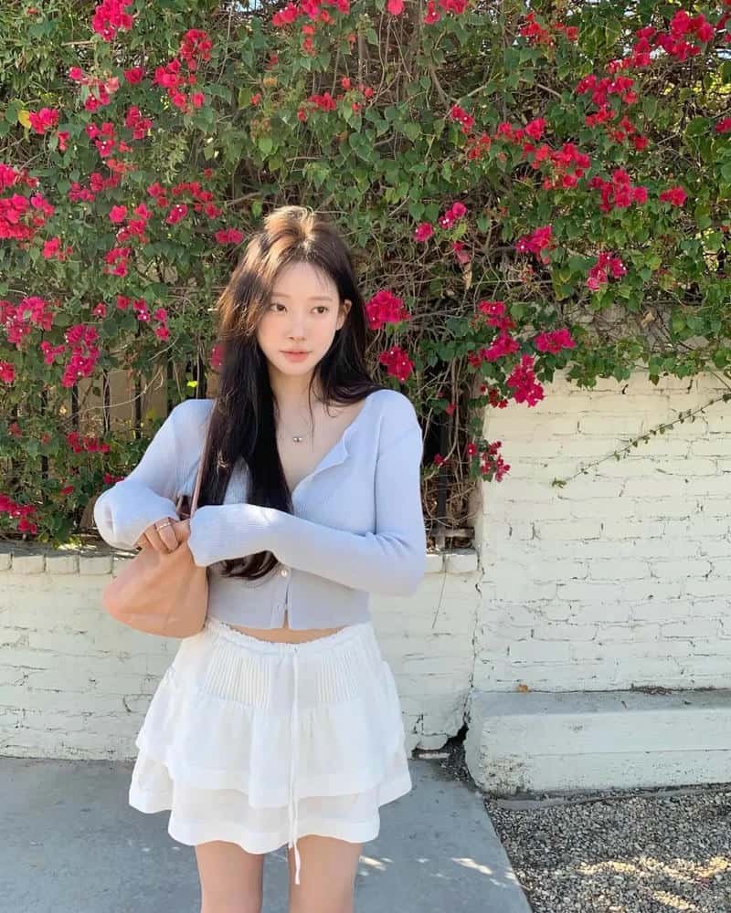 gái xinh hàn váy ngắn xinh xắn