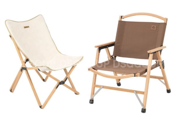 Mẫu 2 ghế tựa lưng gỗ theo phòng cách gấp tiện lợi