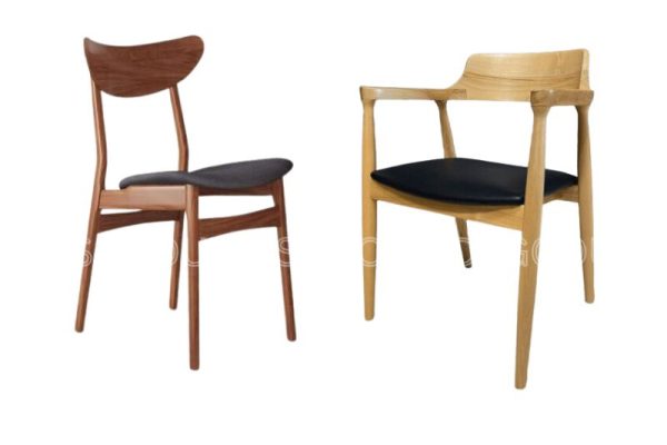 Mẫu 2 ghế tựa lưng gỗ theo phòng cách hiện đại