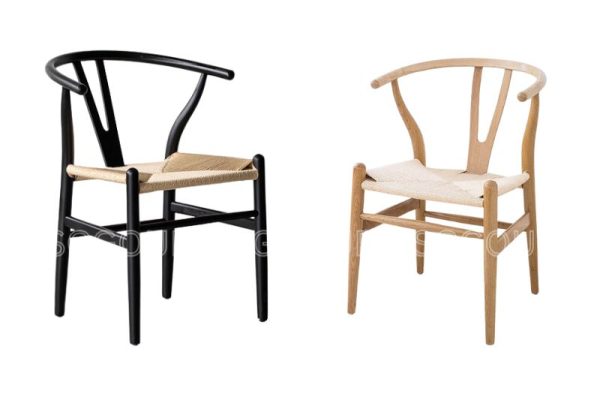 Mẫu 2 ghế tựa lưng gỗ theo phòng cách tối giản