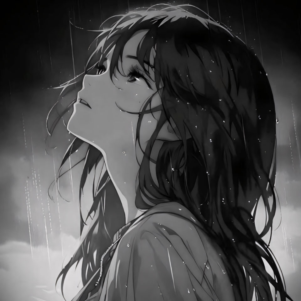 anh anime trang den buon 960px 960px avatar 8