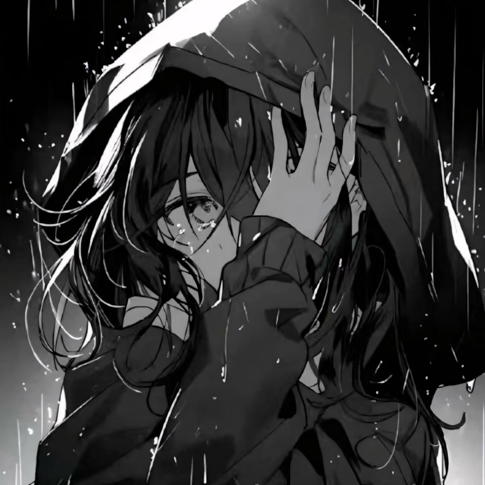 anh anime trang den buon 960px 960px avatar 18