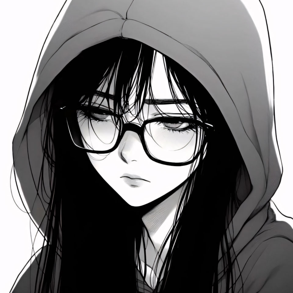 anh anime trang den ngau buon 960px 960px avatar 12