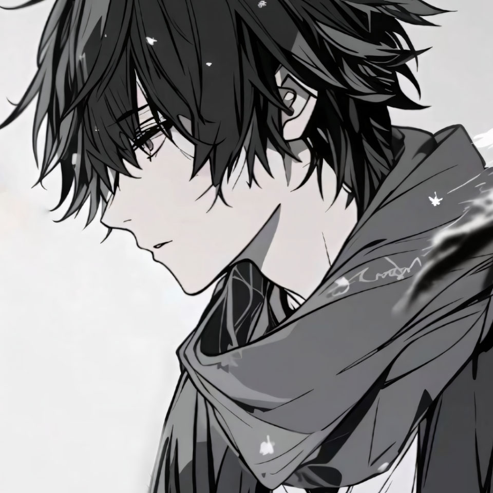 anh anime trang den ngau buon 960px 960px avatar 3