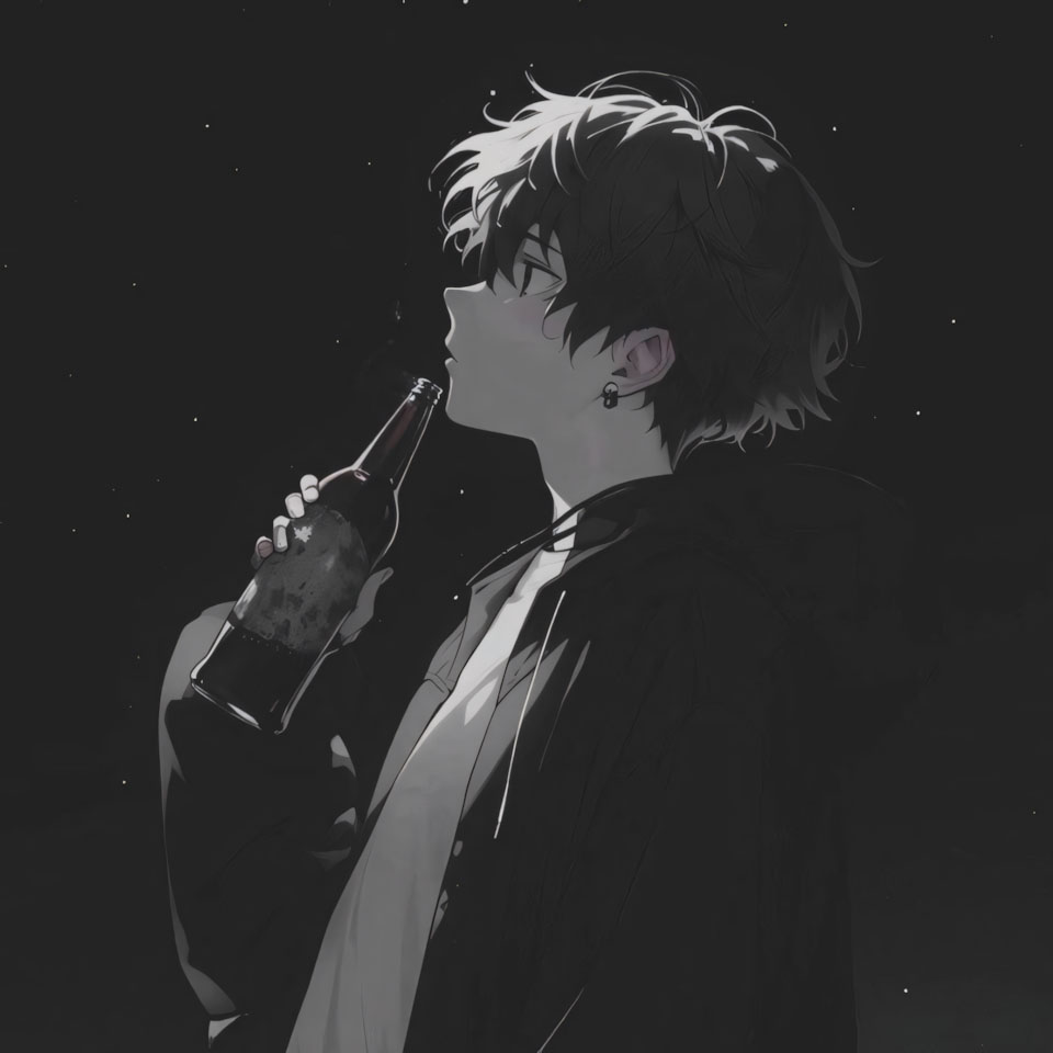 anh anime buon avatar den trang 960px 960px avatar 10