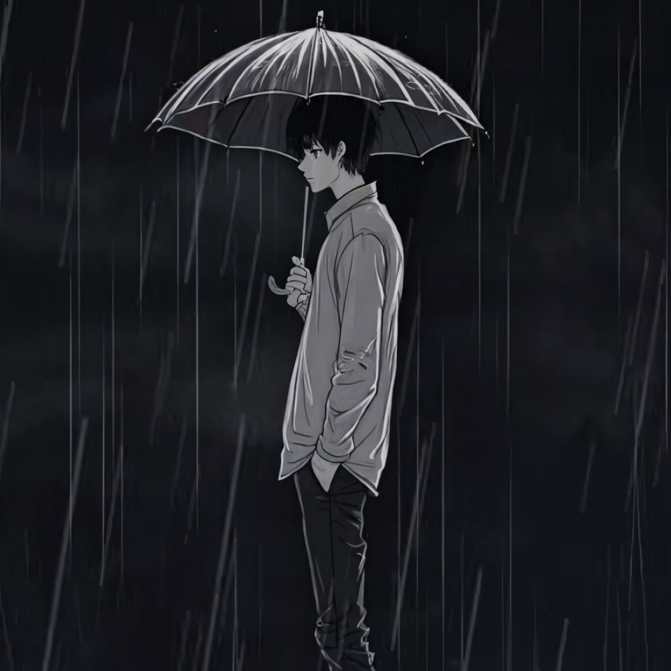 anh anime buon avatar den trang 960px 960px avatar 9