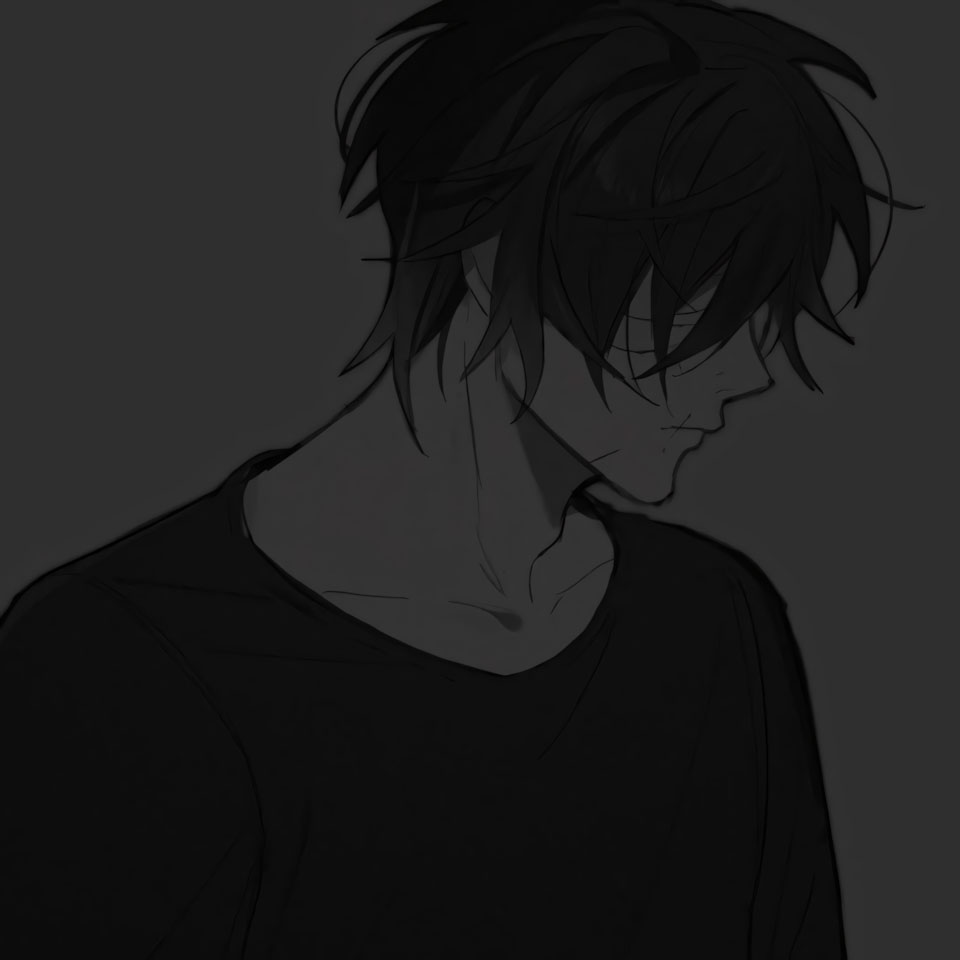 anh anime trang den nam buon 960px 960px avatar 6