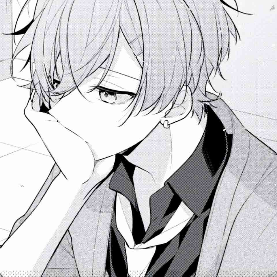 anh anime trang den nam buon 960px 960px avatar 5