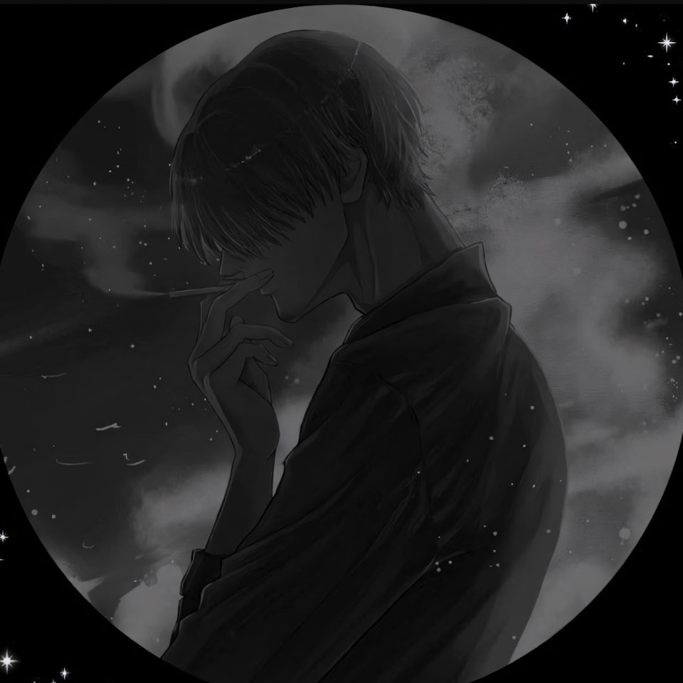 anh anime trang den nam buon 960px 960px avatar 1