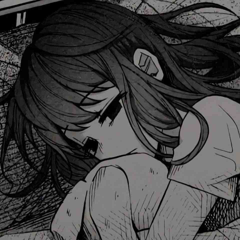 anh anime trang den buon 960px 960px avatar 14