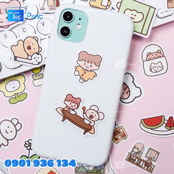 Sticker cô gái cute theo chủ đề ngày lễ - In theo mùa tại Topprint