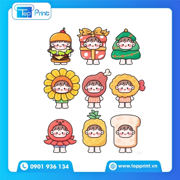 Sticker cô gái cute style vintage - Chất liệu đẹp, dán mịn