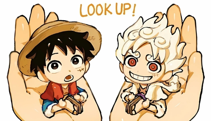 Tải hình Luffy Gear 5 chibi siêu dễ thương 4K