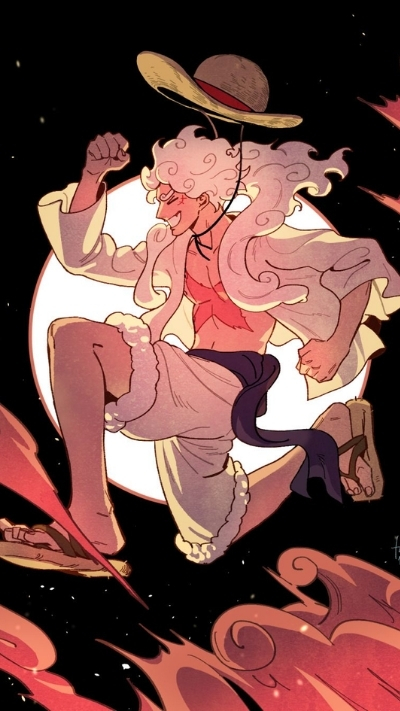 Hình nền Luffy Gear 5 Nika đẹp ngầu