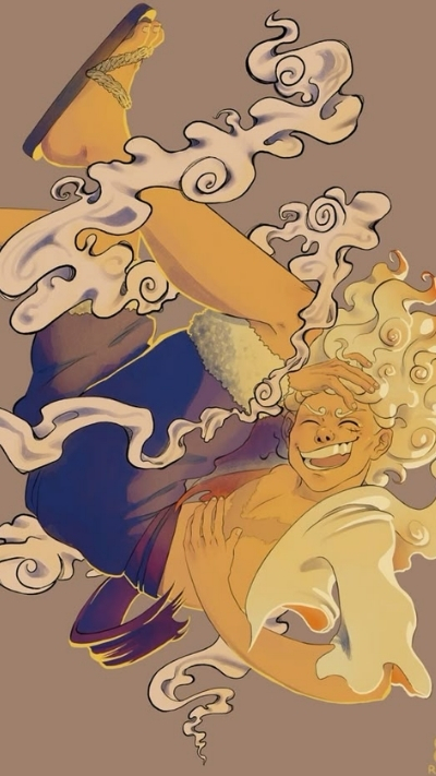 Wallpaper Luffy Gear 5 Nika siêu ngầu