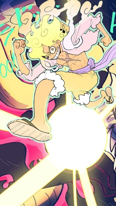 Ảnh nền Luffy Gear 5 Nika 8K đẹp