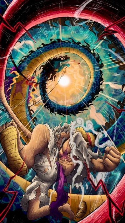 Hình nền Luffy Gear 5 gay cấn siêu ngầu