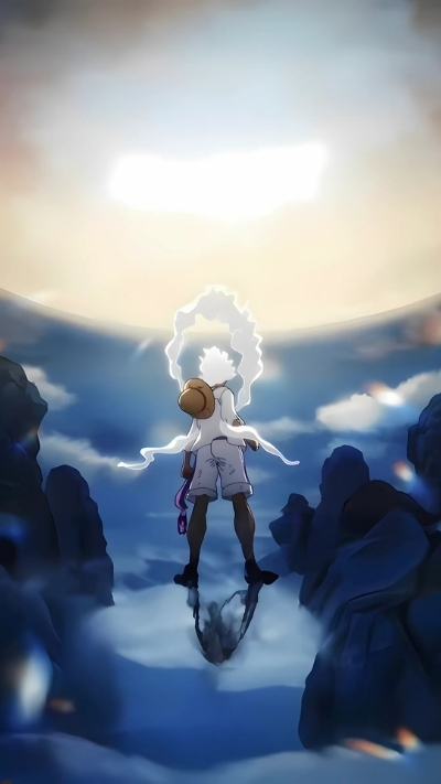 Hình nền Luffy Gear 5 kịch tính đẹp ngầu