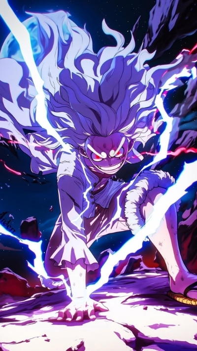 Wallpaper Luffy Gear 5 hoành tráng cực ngầu