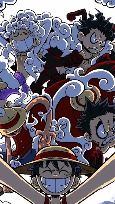 Hình ảnh Luffy Gear 5 chibi 8K