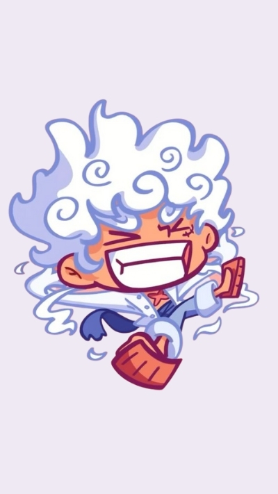 Hình nền Luffy Gear 5 chibi chất