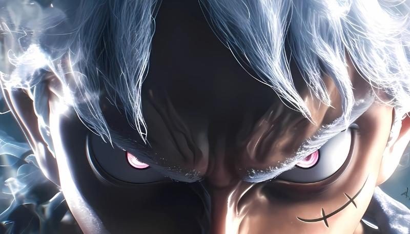 Hình nền Luffy Gear 5 siêu ngầu 3D