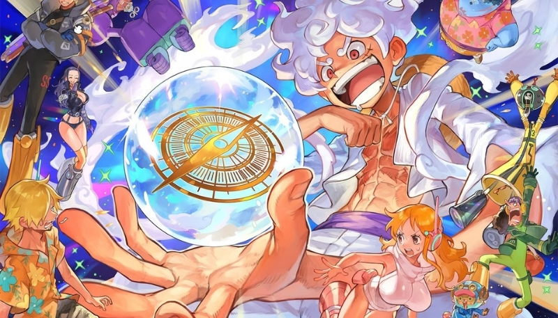 Hình nền Luffy Gear 5 và đồng đội siêu ngầu