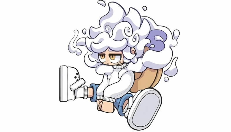 Tải hình Luffy Gear 5 chibi cực đáng yêu PC