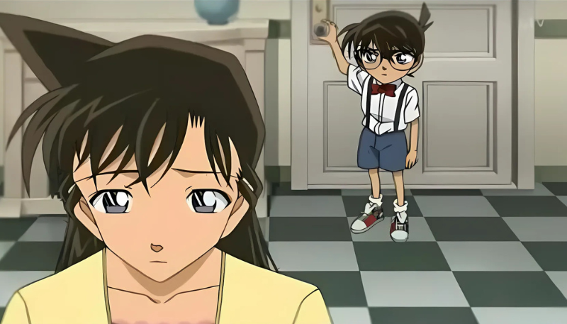 hình nền conan và ran cute