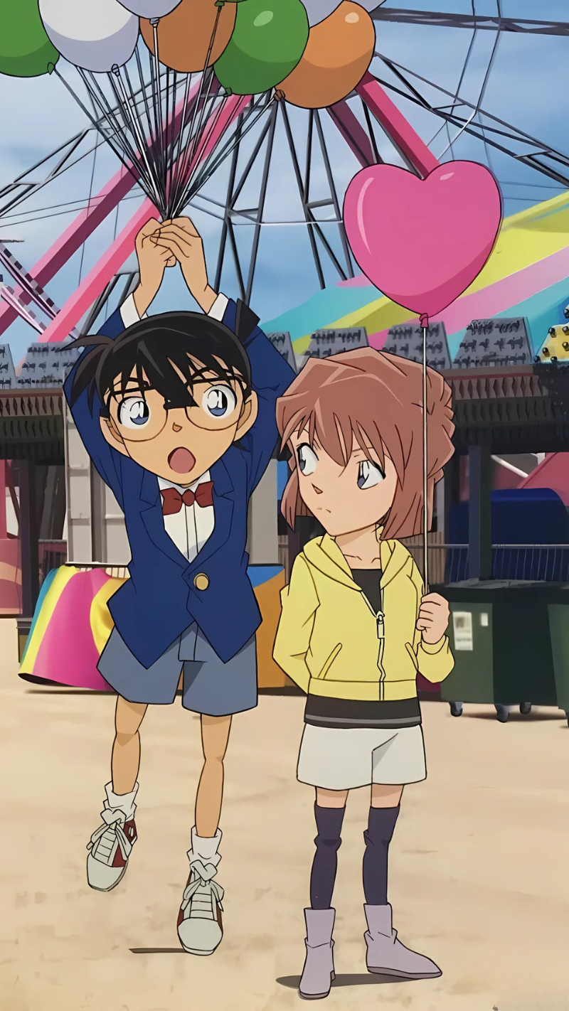 hình nền conan và haibara